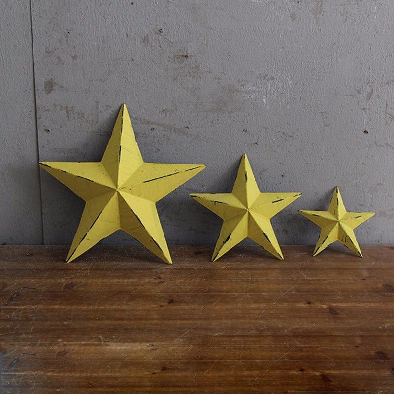 Decorative Nostalgic Outdoor Star Wall Decor Bintang Logam Untuk
