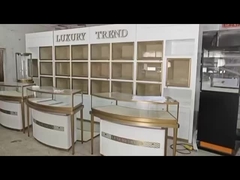 Showcase toko perhiasan yang dapat dikunci dengan 4000K-6000k Led Lighting